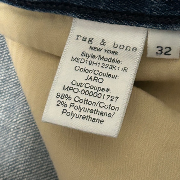 LIKE NEW! Men's Rag & Bone Jar Distressed Stretch Jeans SLIM Fit 2 - 32/30 - Picture 8 of 12